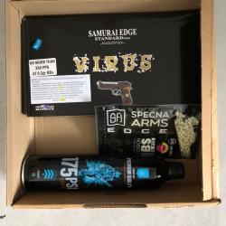 Pistolet Airsoft Beretta M92 Samurai Edge Virus Gaz (WE)