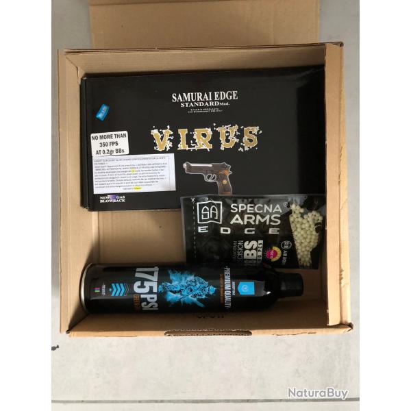 Pistolet Airsoft Beretta M92 Samurai Edge Virus Gaz (WE)