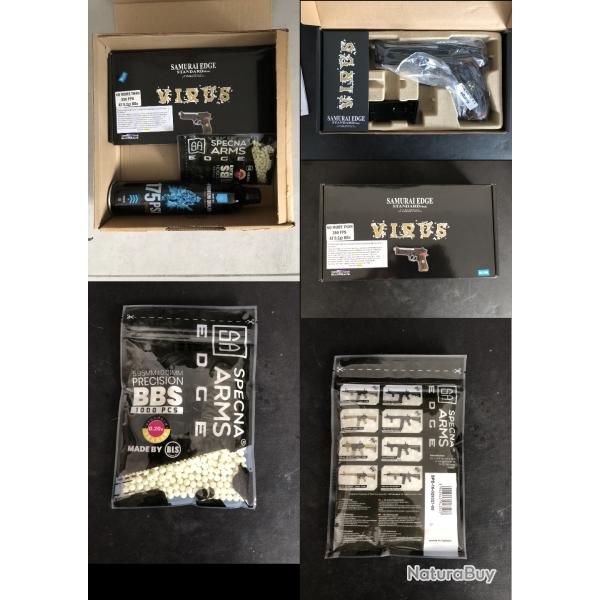 Pistolet Airsoft Beretta M92 Samurai Edge Virus Gaz (WE)