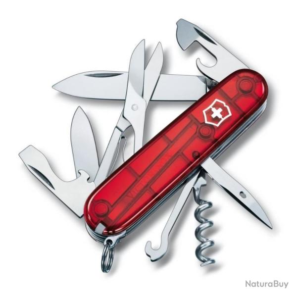 COUTEAU SUISSE CLIMBER 14 FONCTIONS - ROUGE TRANSPARENT - VICTORINOX
