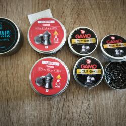 Lot plomb 4.5 mm air comprim&eacute;