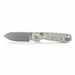 Couteau Vosteed Raccoon 2.0 Lame Acier 14C28N Manche G10 Doodle Monster Top Liner Lock Clip VOSA2933