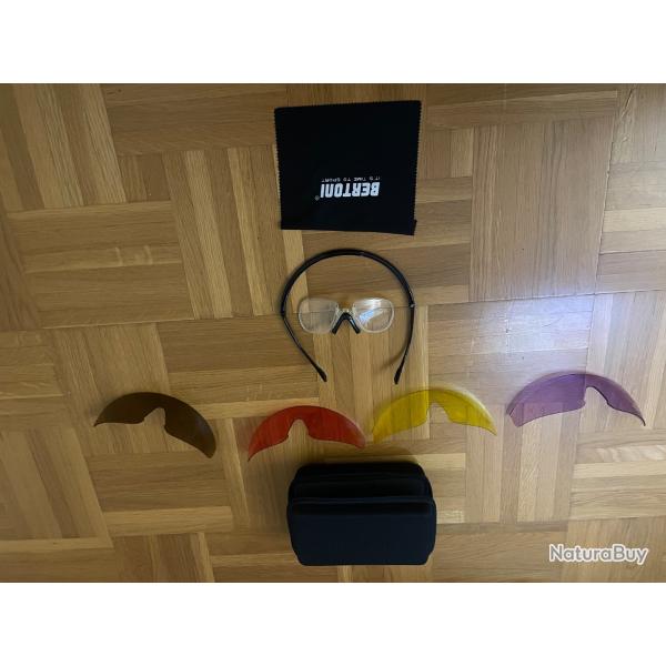 Bertoni Lunettes de Tir Sportif avec 4 Verres Interchangeables