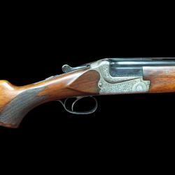 Rarissime fusil Merkel canons de 81 cm bande ventil&eacute;e Mono d&eacute;tente