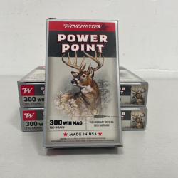 !! Vente Flash !! CARTOUCHE WINCHESTER 300WM 180GR POWER POINT x20 PAR 5 BOITES