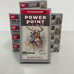 !! Vente Flash !! CARTOUCHE WINCHESTER 300WM 180GR POWER POINT x20 PAR 10 BOITES