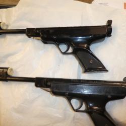 lot de 2 pistolets a air comprim&eacute; Manu Arm cal 4,5