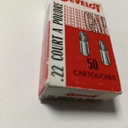 1 boite Munitions de collection 50 cartouches GEVELOT 22 courtes 22 short