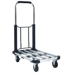 Chariot de transport pliable 150 kg Aluminium Argent&eacute;