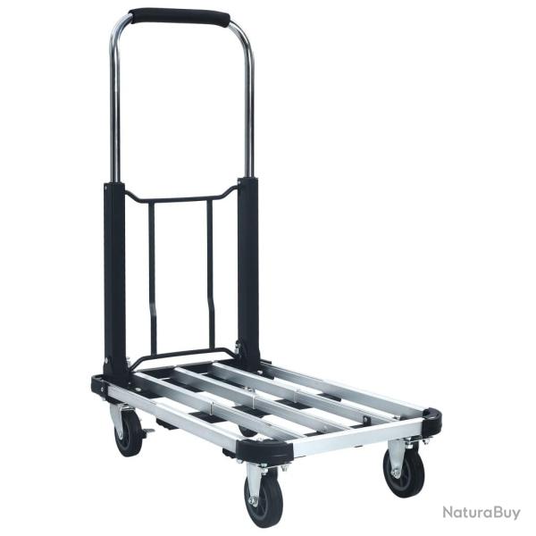 Chariot de transport pliable 150 kg Aluminium Argent�