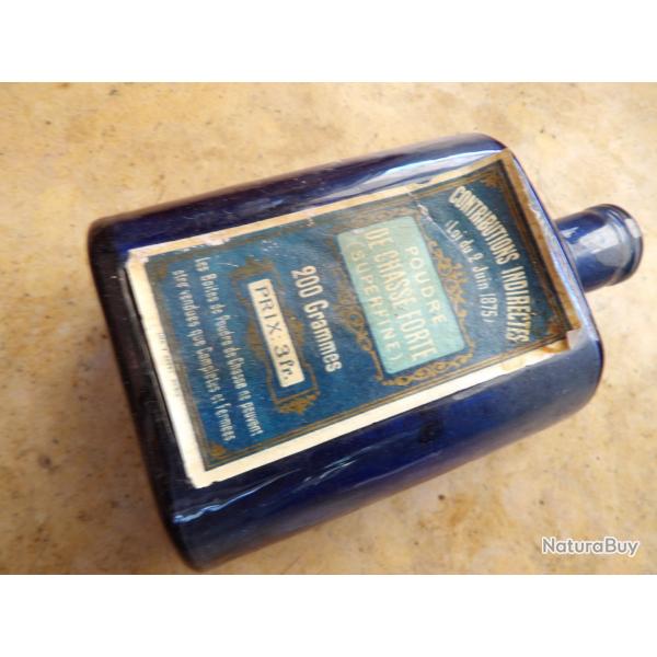 bouteille poudre noir  III� r�publique chasse apr�s 1870 minist�re de la guerre