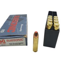 DESTO AMMO - LOT DE 9 CARTOUCHES HORNADY 450 BUSHMASTER SUBSONIC 395Gr SUB - X