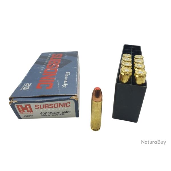 DESTO AMMO - LOT DE 9 CARTOUCHES HORNADY 450 BUSHMASTER SUBSONIC 395Gr SUB - X