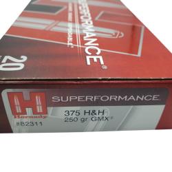 DESTO AMMO - BOITE DE 20 CARTOUCHES HORNADY CAL.375HHM SUPERFORMANCE 250Gr OGIVE GMX