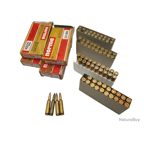 DESTO AMMO - LOT DE 80 CARTOUCHES NORMA 222REM 50GR FMJ