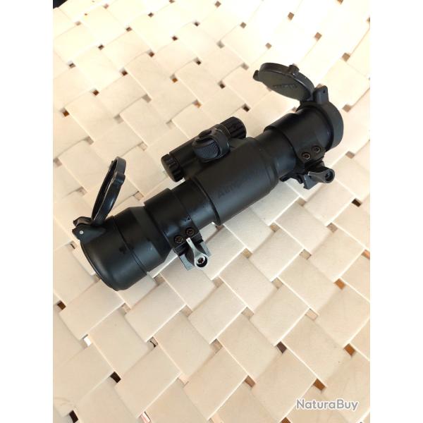 Aimpoint 9000SC 4 MOA + bonnettes et montage leupold
