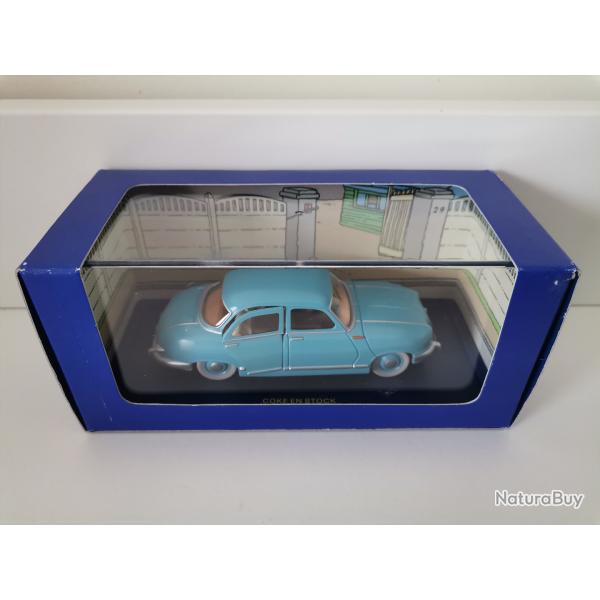 Le taxi Panhard Dyna Z de Coke en Stock Tintin Moulinsart 1/43