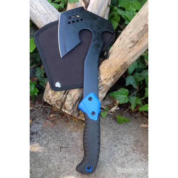 Hache Tomahawk Sauvetage Axe Survie Outlast Alaska Rescue Acier 3Cr13 Manche Abs Etui Nylon