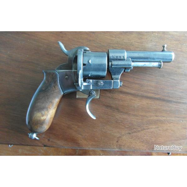 Bon revolver � broche cal 7mm Dumonthier brevet�