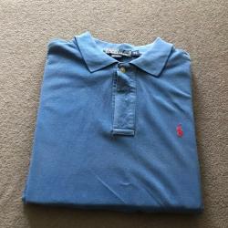 Polo Ralph Lauren Homme Taille XL Couleur Bleu Et Rouge