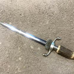 Ancienne dague de v&eacute;nerie Chasse Garde Forestier Allemand 1945-1950