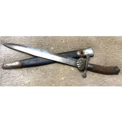 Ancienne dague de v&eacute;nerie Chasse Hirschf&auml;nger DITTMAR - HEILBRONN