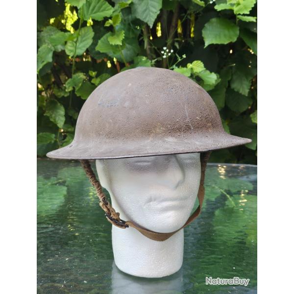 Casque anglais ww2 sur base am�ricaine ww1 �tat superbe