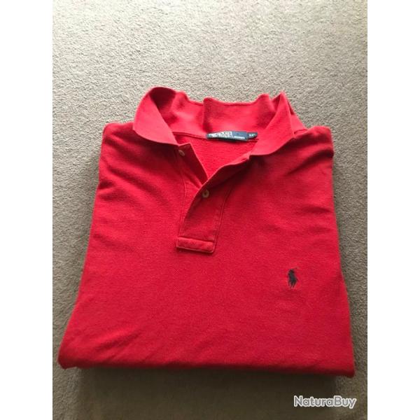 Polo Ralph Lauren Homme Taille XXL Couleur Rouge et noir