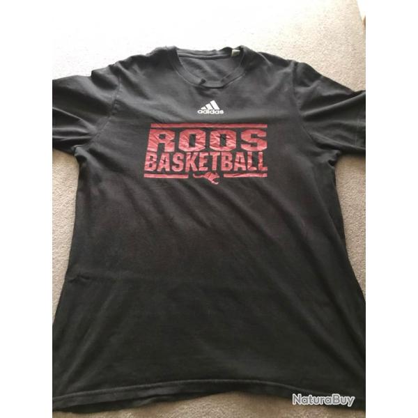 Tee Shirt Adidas Boos Basketball Sport Homme Taille M Couleur Noir et Rouge