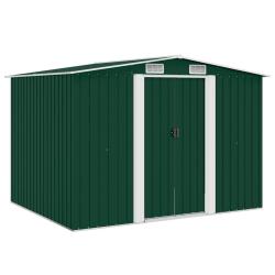 Abri de stockage pour M&eacute;tal Vert 257 x 205 x 178 cm
