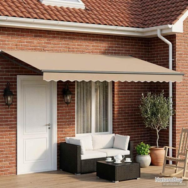 Auvent r�tractable �lectrique Beige et Anthracite 5 x 3 m