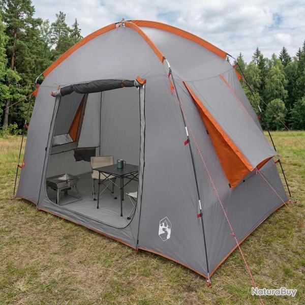 Tente Cabane Gris et orange 210 x 210 x 138 cm Polyester