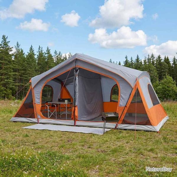 Tente Cabane avec toit Gris et orange 480 x 273 x 205 cm