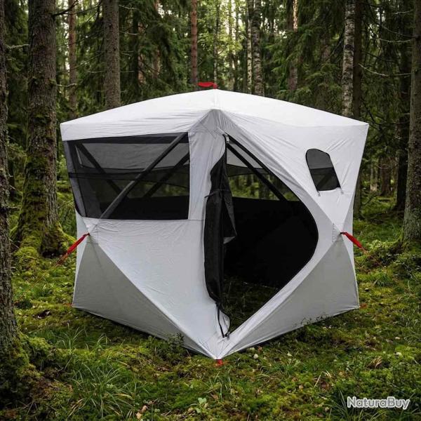 Tente de Chasse avec toit Blanc Occultant 143 x 143 x 165 cm