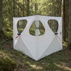 Tente de Chasse avec toit Blanc Occultant 145 x 145 x 150 cm
