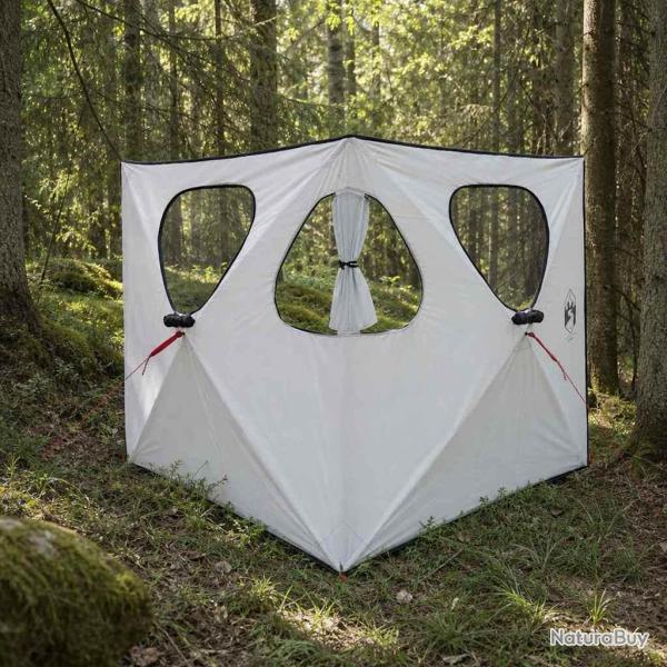 Tente de Chasse avec toit Blanc Occultant 145 x 145 x 150 cm