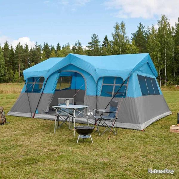 Tente familiale Bleu 487 x 340 x 216 cm Polyester et Acier