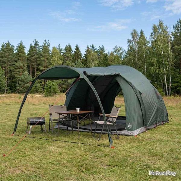 Tente tunnel Vert arm�e 370 x 275 x 210 cm Polyester et Acier