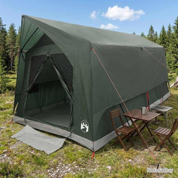Tente tunnel Vert arm�e 8 personnes Polyester et Acier