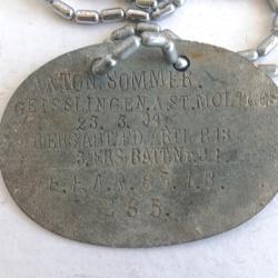 Equipement - DE420510a Plaque identit&eacute; ml 1915 artillerie