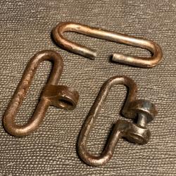 Militaria Allemand WW1 Lot de 3 Anneaux Battant de Crosse Mauser G98