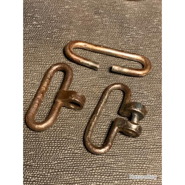 Militaria Allemand WW1 Lot de 3 Anneaux Battant de Crosse Mauser G98