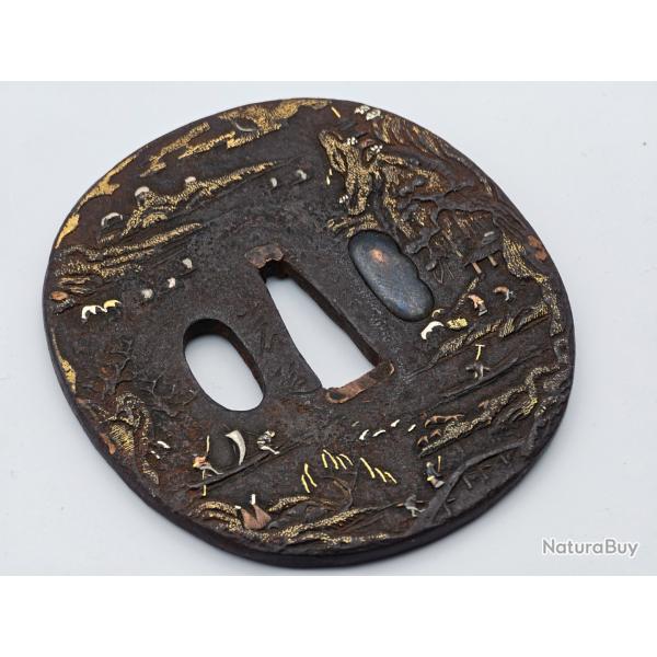 Pi�ce d'exception mus�e ! Tsuba japonais katana