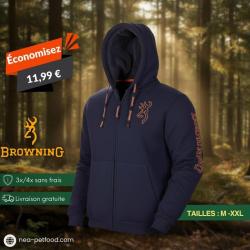 OFFRE NB OUTDOOR Sweat zipp&eacute; classique Snapshot Browning LIVRAISON OFFERTE