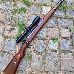FUSIL MAUSER K 98K CAL 8X57 IS JS avec lunette  sniper lunette TASCO 3X12-40