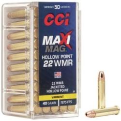 Munitions CCI cal.22wmr varmint maxi mag hp par 500