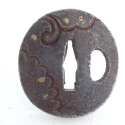 211- lot tsuba en fer pour katana ou wakisashi, sabre  japonais