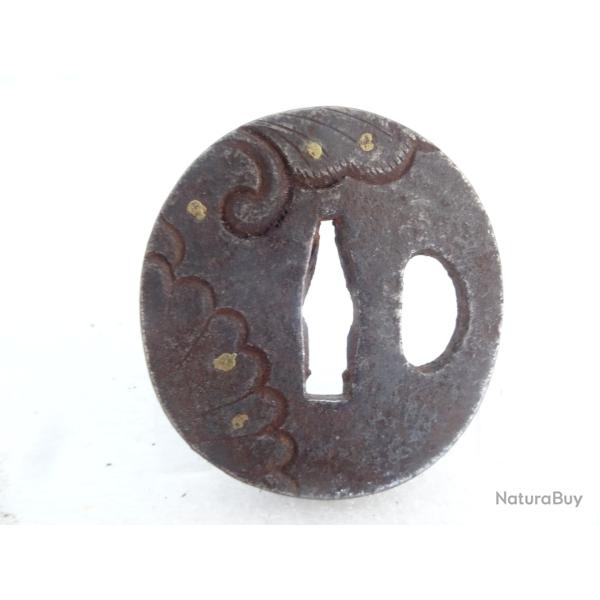 211- lot tsuba en fer pour katana ou wakisashi, sabre  japonais