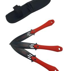 OP ACC - JEU DE 3 COUTEAUX DE LANCE ALBAINOX AVEC MANCHE POLYMERE + ETUI