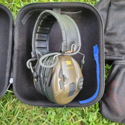 Casque 3M Peltor SportTac - coussinets silicone et mallette de transport